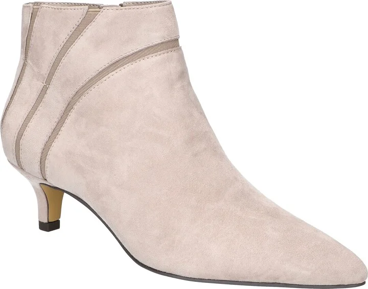 Faraday Pointed Toe Kitten Heel Bootie