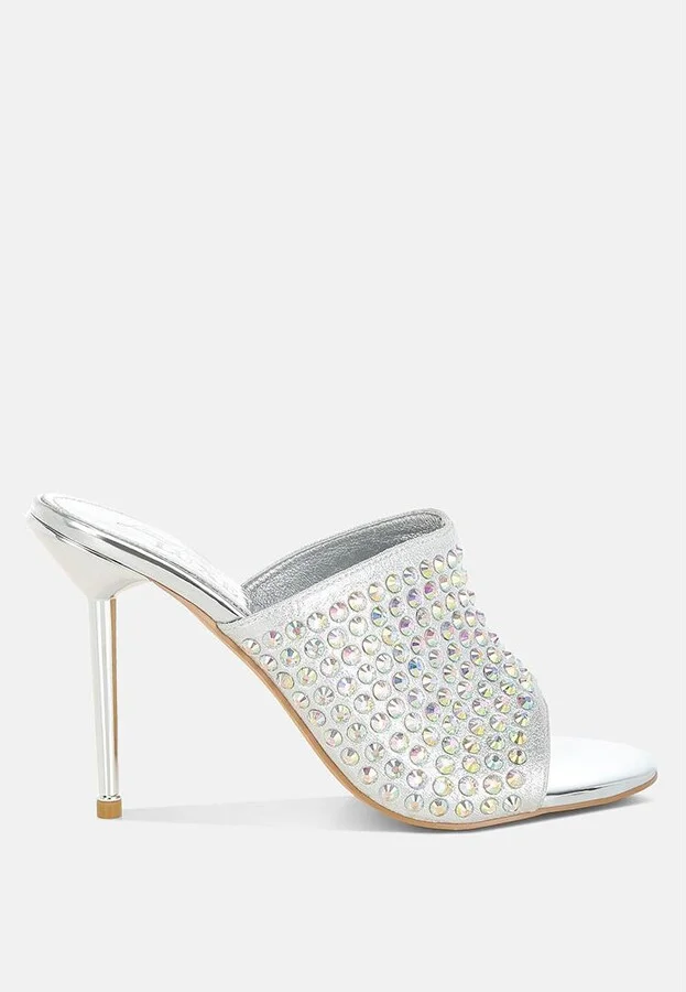 Farasha Ab Rhinestone Slip-On Stiletto Heels - Image 2