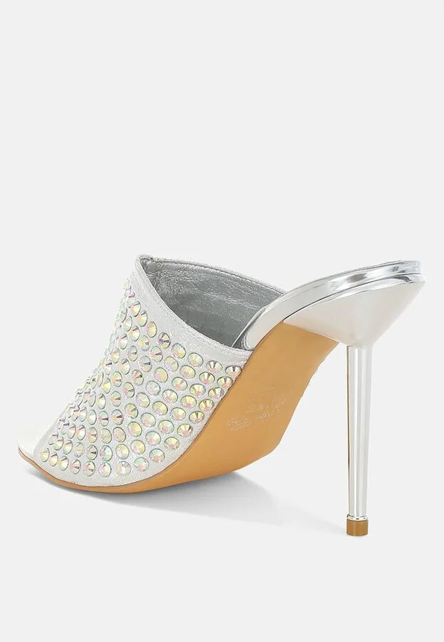 Farasha Ab Rhinestone Slip-On Stiletto Heels - Image 3