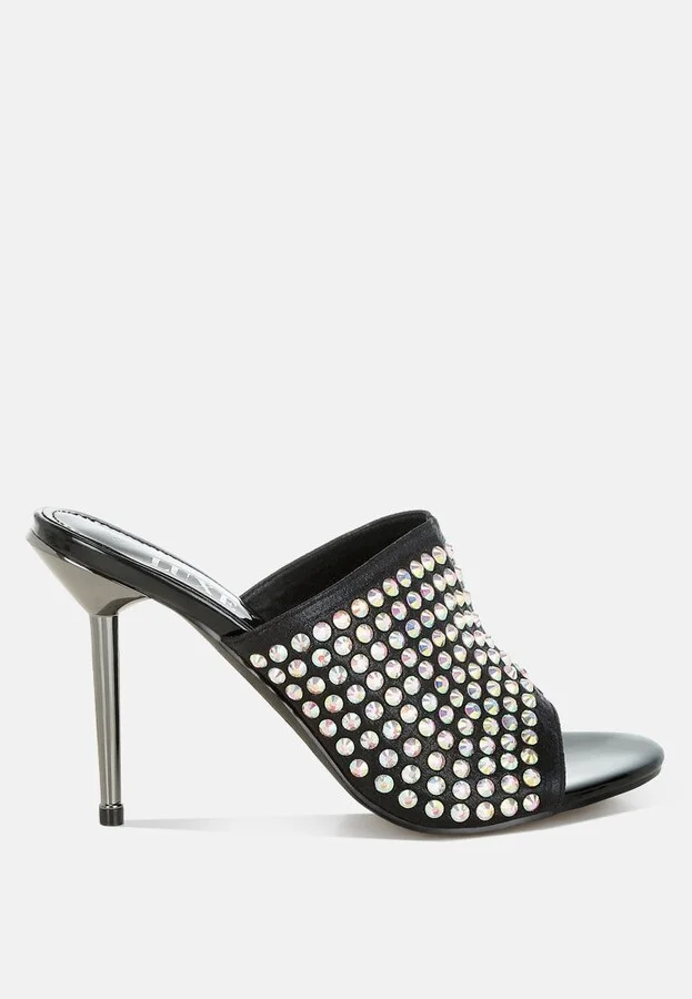 Farasha Ab Rhinestone Slip-On Stiletto Heels - Image 5