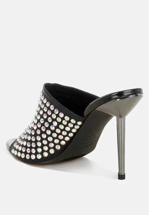 Farasha Ab Rhinestone Slip-On Stiletto Heels - Image 6