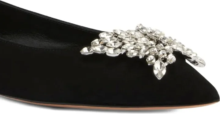 Farifu crystal-embellished suede ballet flats - Image 2