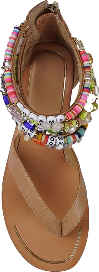 Farina Beaded Ankle Cuff Sandal - Image 11