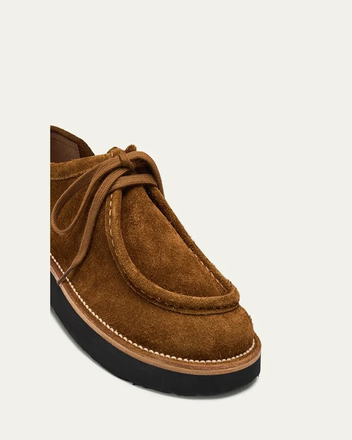 Faro Suede Lace-Up Derby Shoes - Image 2