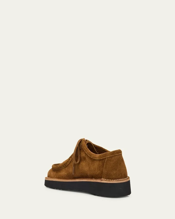 Faro Suede Lace-Up Derby Shoes - Image 4