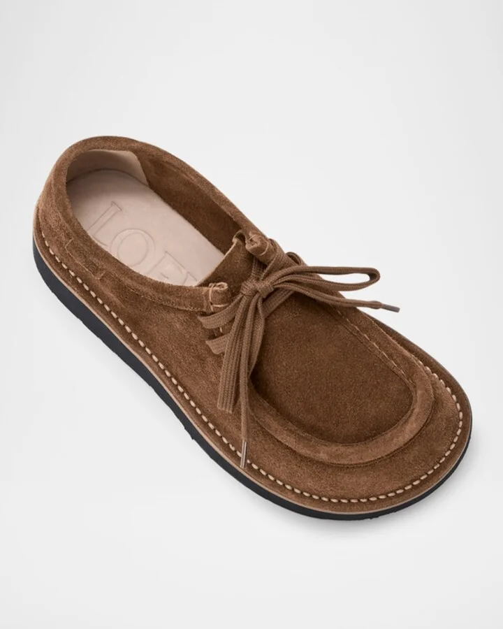 Faro Suede Lace-Up Derby Shoes - Image 2