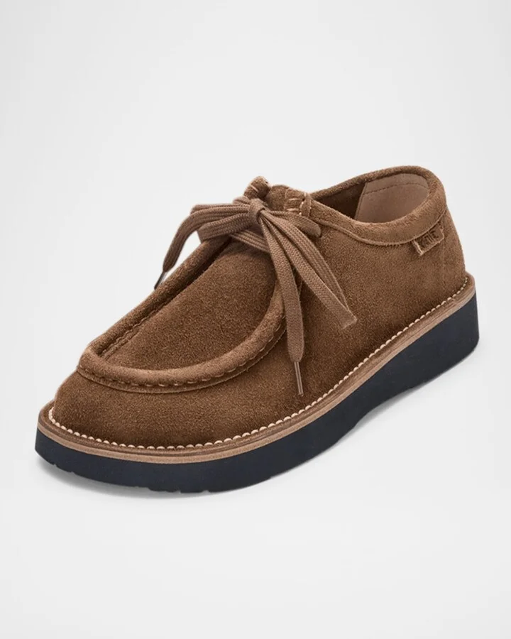 Faro Suede Lace-Up Derby Shoes - Image 3