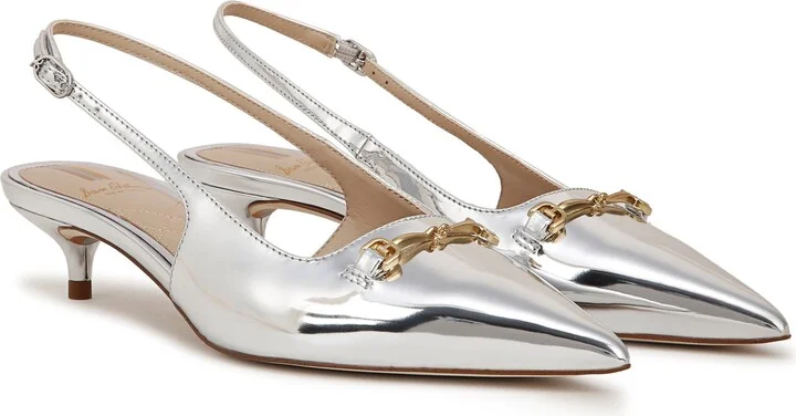 Farrah Kitten Heel Pointed Toe Slingback Pump - Image 11