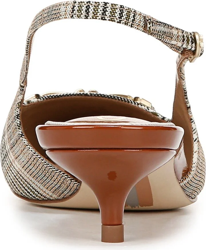 Farrah Kitten Heel Pointed Toe Slingback Pump - Image 7