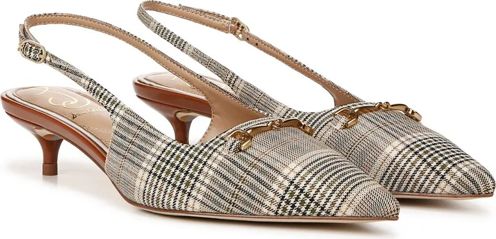 Farrah Kitten Heel Pointed Toe Slingback Pump - Image 10