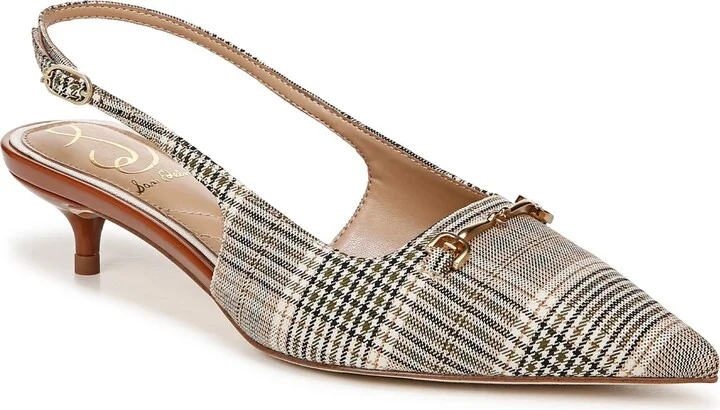Farrah Kitten Heel Pointed Toe Slingback Pump