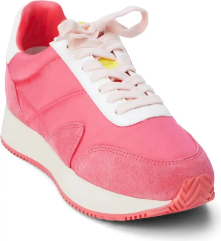 Farrah Sneaker In Bright Pink