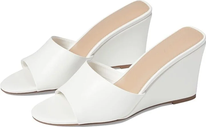 Faryl by Farylrobin Skye Sandals Women's US 12 White Round Toe Wedge Heel KHD904