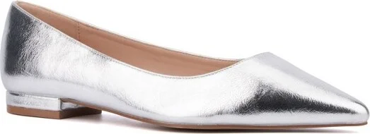Fashion To Figure Women's Bailey Ballet Flat - Wide Width - BLACK FAUX SUEDE,