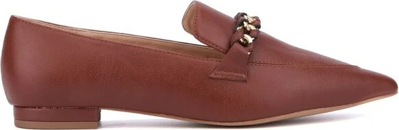 Fashion To Figure Women's Bambina Flat - Wide Width - , COGNAC - Image 2
