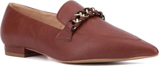Fashion To Figure Women's Bambina Flat - Wide Width - , COGNAC