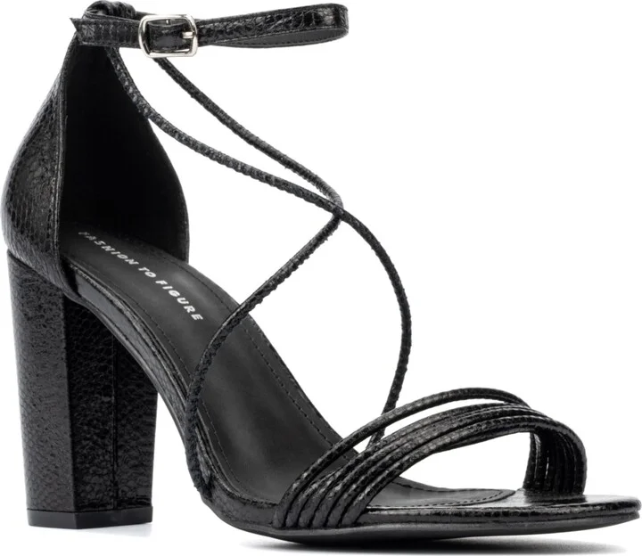 Fashion To Figure Women's Belinda Wide Width Heels Sandals