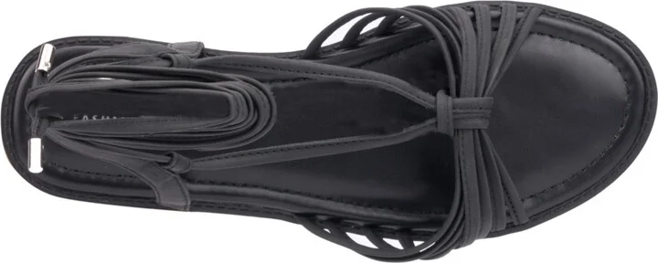 Fashion To Figure Women's Daria Strappy Flat Sandal - Wide Width - Image 3
