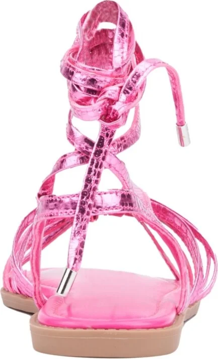Fashion To Figure Women's Daria Strappy Flat Sandal - Wide Width - Image 7