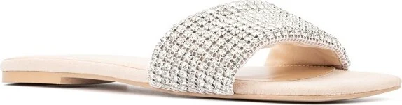 Fashion To Figure Women's Gia Flat Sandal - Wide Width - BLACK MULTI,