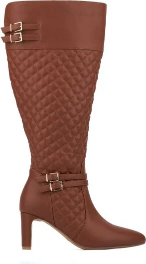 Fashion To Figure Women's Halen Knee High Boot - Wide Width - , COGNAC - Image 2