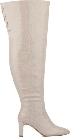 Fashion To Figure Women's Hayya Thigh High Boot - Wide Width - , GOLD METALLIC - Image 2