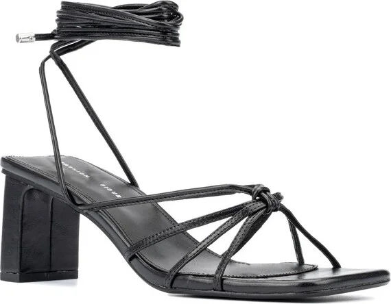 Fashion To Figure Women's Lana Strappy Heel Sandal - Wide Width - PINK,
