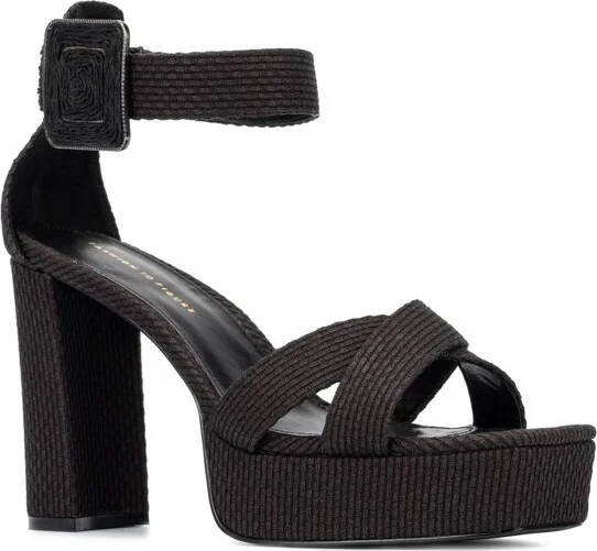 Fashion To Figure Women's Layla Block Heels - Wide Width - , BLACK