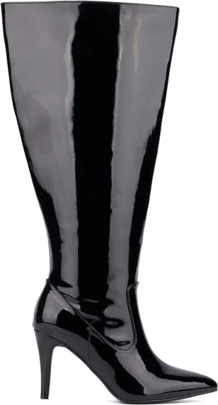 Fashion To Figure Women's Lisette Knee High Boot - Wide Width - , BLACK VELVET - Image 2