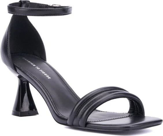 Fashion To Figure Women's Lynna Low-Mid Heels - Wide Width - , BLACK