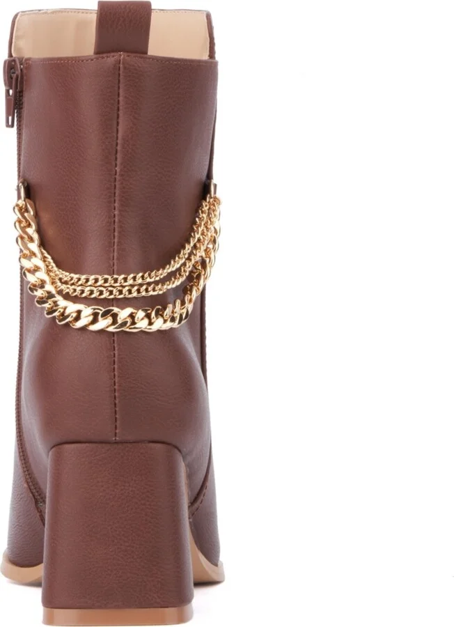 Fashion To Figure Women's Maire Bootie with chain- Wide width - Image 3