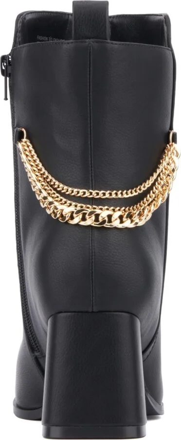 Fashion To Figure Women's Maire Bootie with chain- Wide width - Image 8