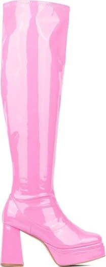 Fashion To Figure Women's Manica Thigh High Platform Boot - Wide Width - , BLACK - Image 3