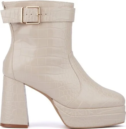Fashion To Figure Women's Mari Platform Boot - Wide Width - , BLACK CROC - Image 3