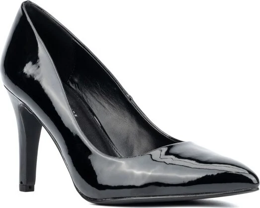 Fashion To Figure Women's Mona Pump - Wide Width - , BLACK PATENT