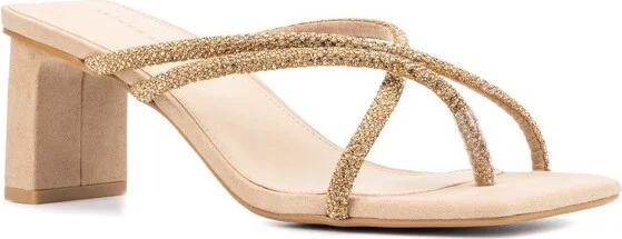 Fashion To Figure Women's Nikita Low-Mid Heels - Wide Width - , NUDE