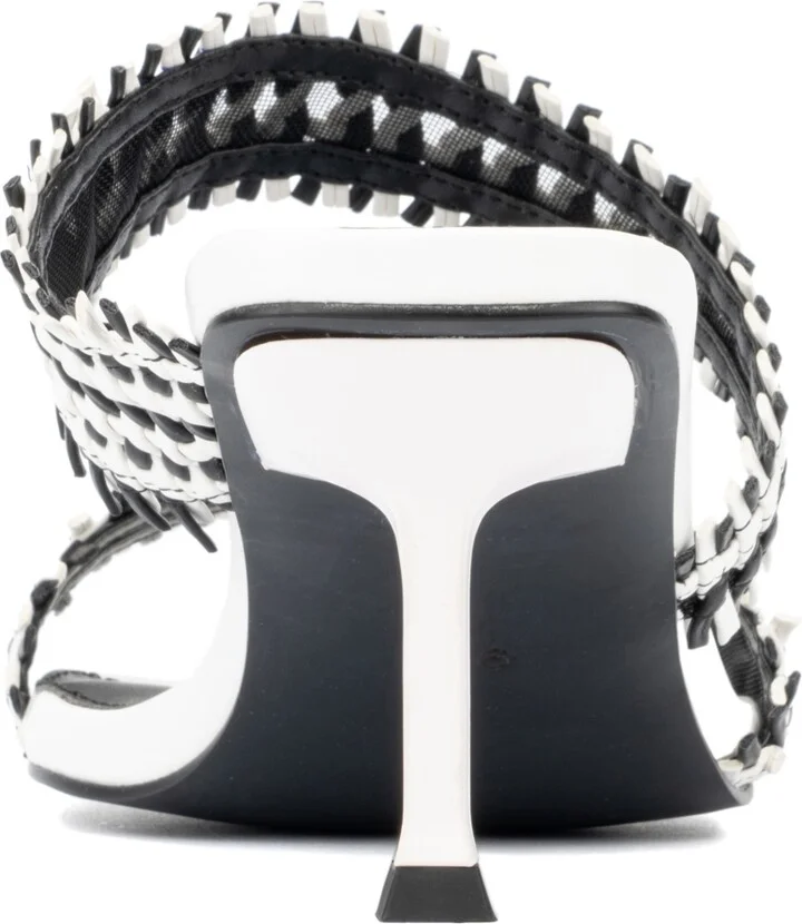 Fashion To Figure Women's Patti Wide Width Sandals Heels - Black/white - Image 2