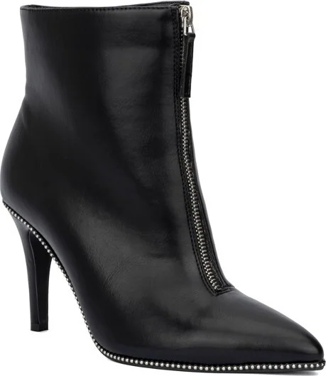 Fashion To Figure Women's Rider Bootie - Wide Width - , BLACK