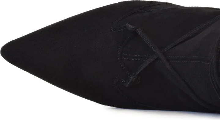 Fata Mid Calf Boot Black Camoscio - Image 3