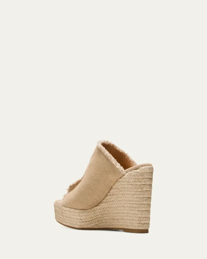 Fatima Frayed Canvas Slide Espadrilles - Image 10