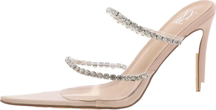 Fatima Womens Slip On Transparent Strappy Sandals