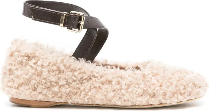 Faux-Fur Ballet Flats