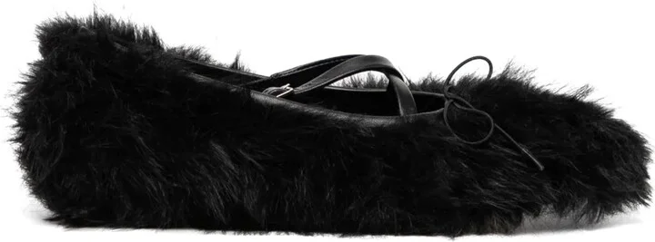 Faux-Fur Ballet Flats