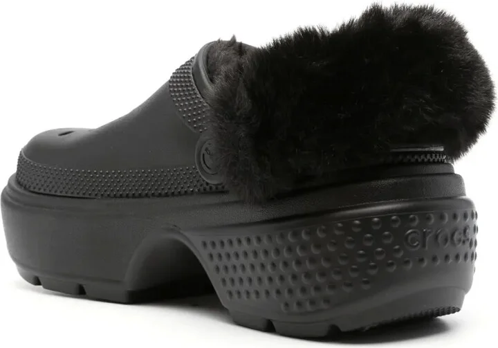 Faux-Fur Platform Clogs - Image 3