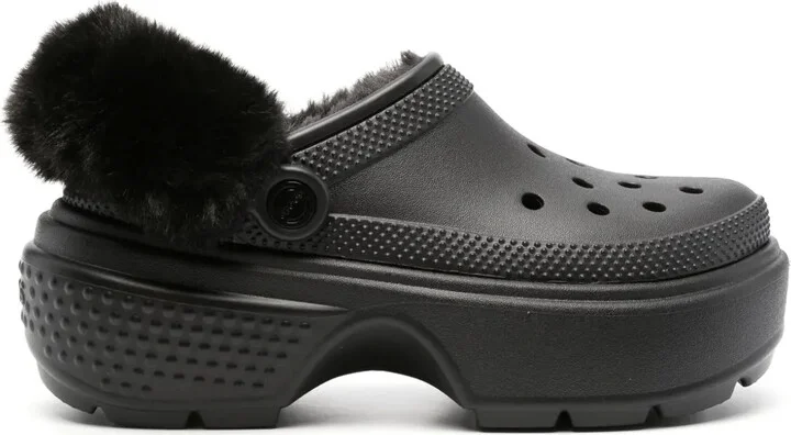Faux-Fur Platform Clogs