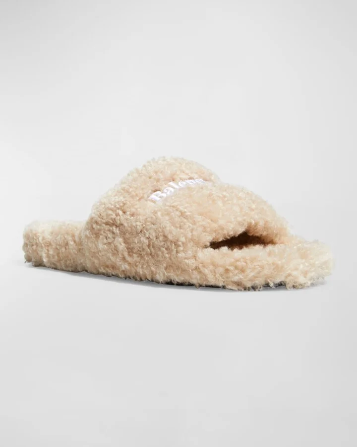 Faux Fur Slide Sandals - Image 8