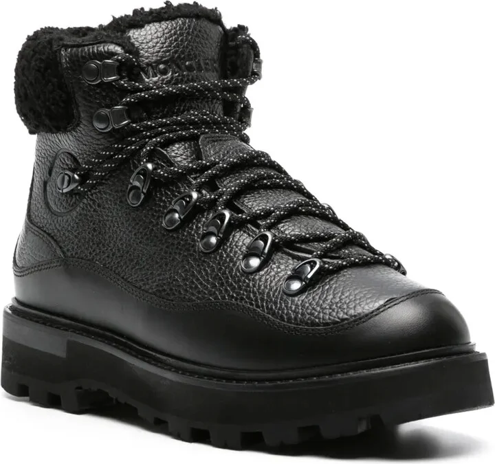 Faux-Fur Trim Leather Boots - Image 2
