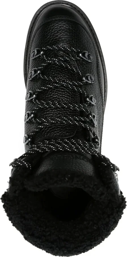 Faux-Fur Trim Leather Boots - Image 4
