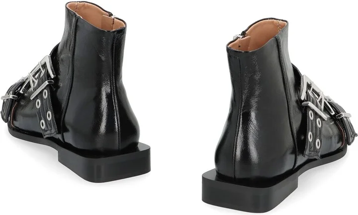 Faux Leather Ankle Boots - Image 4