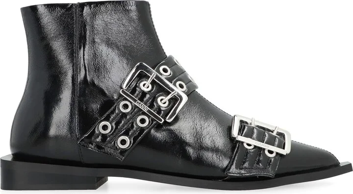 Faux Leather Ankle Boots